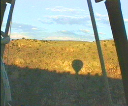 Santa Fe New Mexico hot air balloon flight over Las Barrancas